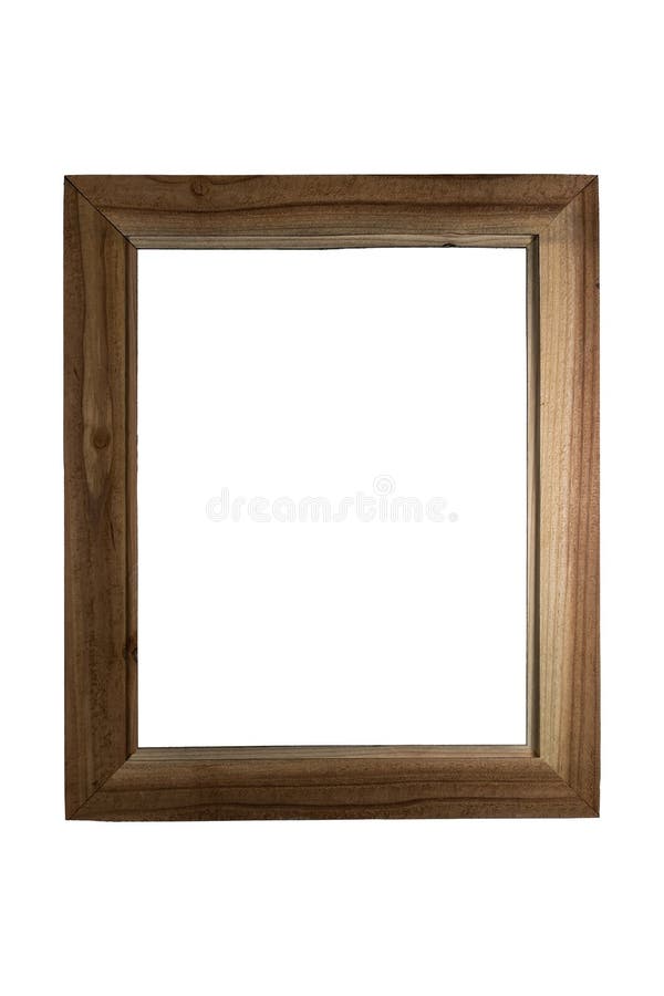 Back Side of a Hand Crafted Rectangular Wood Photo Frame Stock Photo