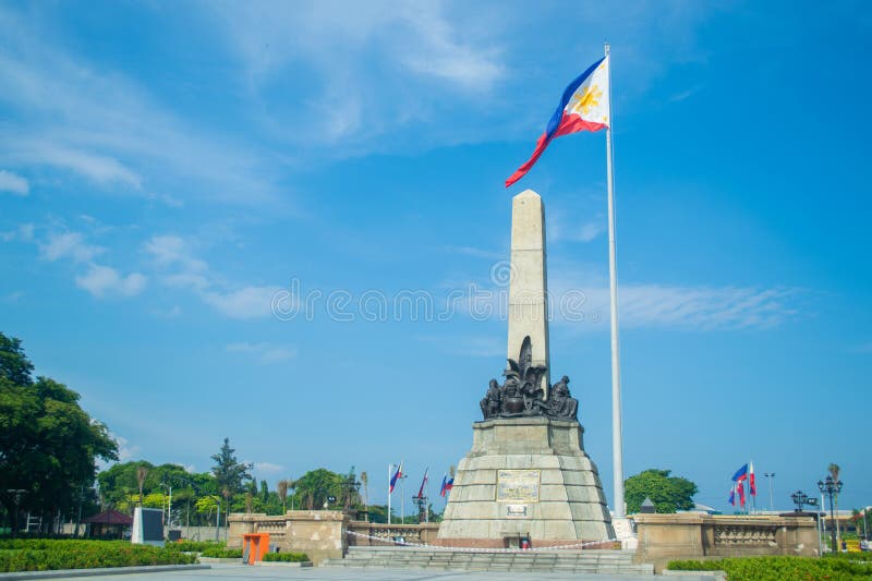 The Back Side of Rizal S Monument at the Rizal Park in Manila