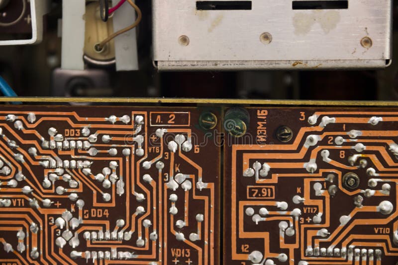 Back of tape recorder stock photography