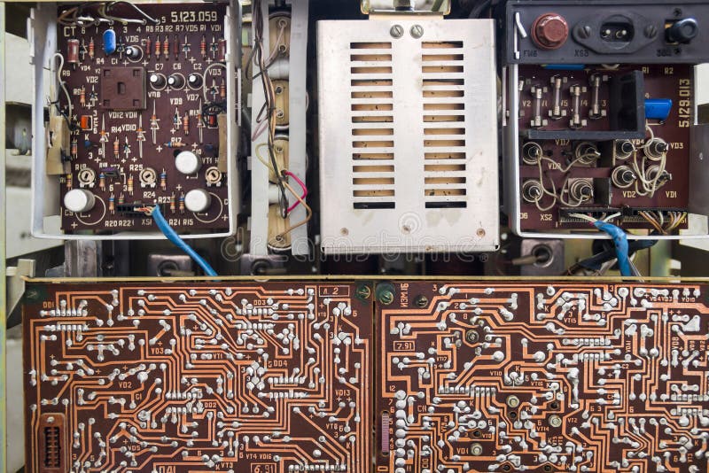 Back of tape recorder stock image