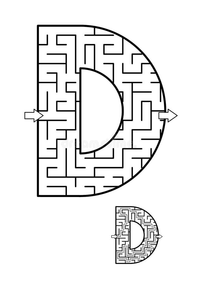 Back to school or regular learning reinforcement alphabet activity for kids - letter D maze. Use as is or add fun cartoon characters. Answer included. Back to school or regular learning reinforcement alphabet activity for kids - letter D maze. Use as is or add fun cartoon characters. Answer included.