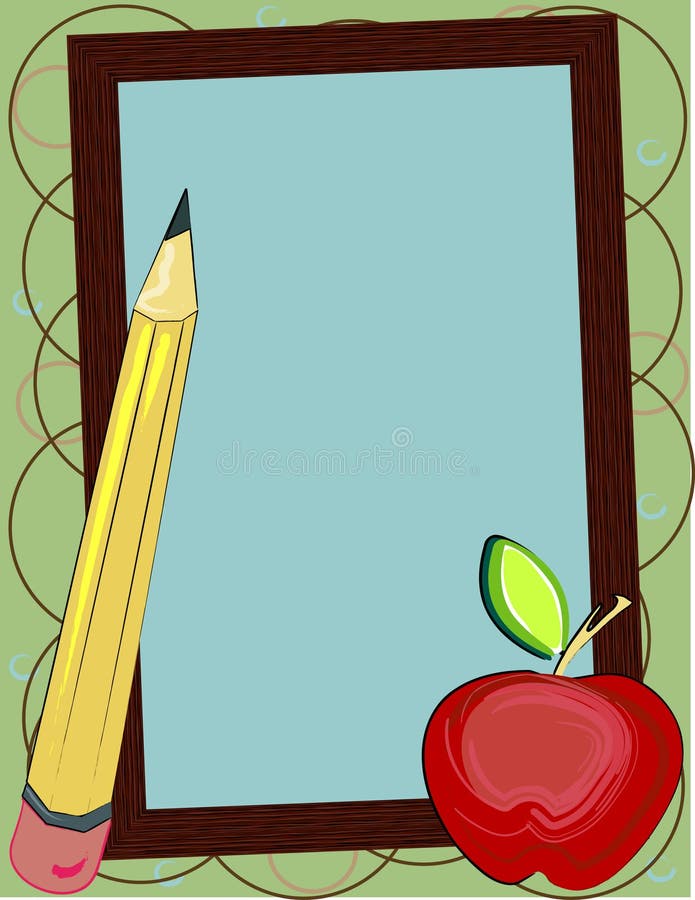 A pencil and apple adorn the perfect background frame (8.5 x 11 size background) for your back to school message or teacher's appreciation note!. A pencil and apple adorn the perfect background frame (8.5 x 11 size background) for your back to school message or teacher's appreciation note!