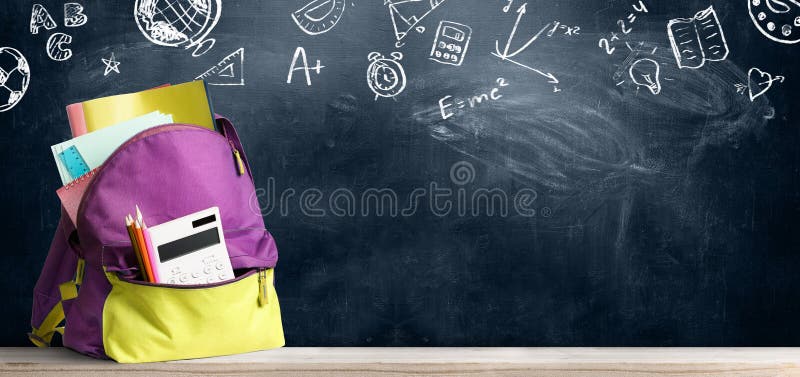 Back to school backpack. royalty free stock image