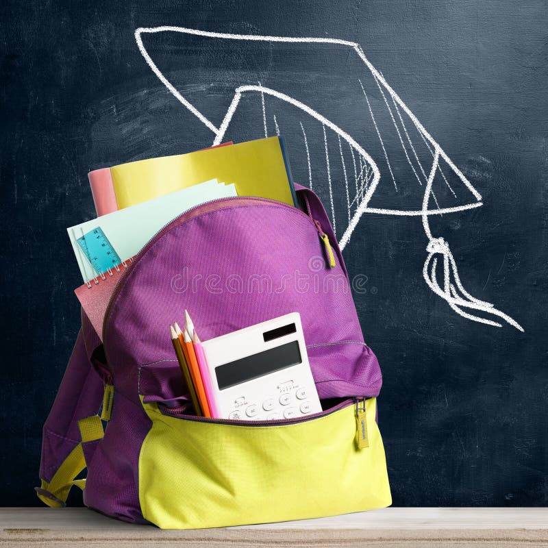 Back to school backpack. stock image. Image of college 123633041