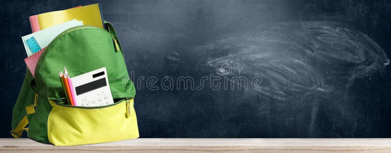 Back to school backpack. stock images