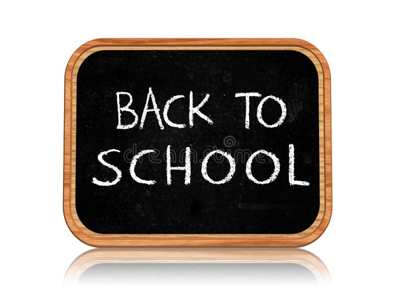 Back to school on blackboard