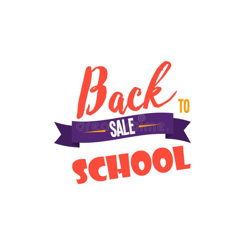Back to school calligraphic designs label style elements sale clearance vector illustration. royalty free illustration Back to school calligraphic designs label style elements sale clearance vector illustration. royalty free illustration