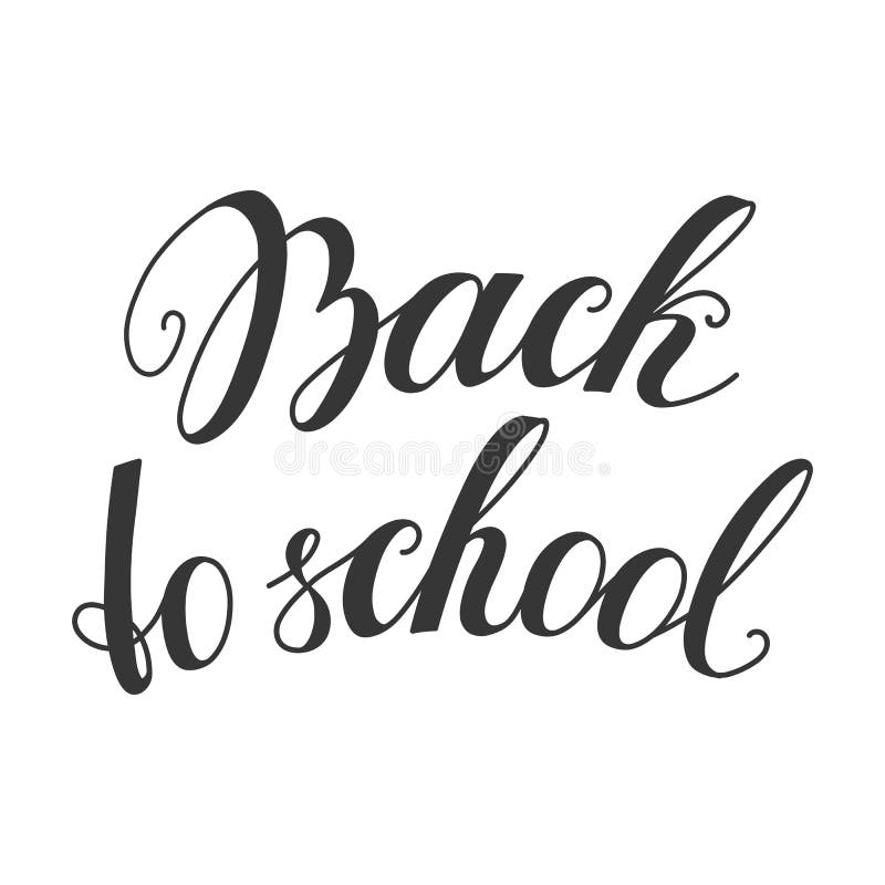 Back To School Calligraphic Design. Hand Drawn Vector Lettering Of Phrase  Back To School. School Sale Black Lettering Isolated On White Background.  Royalty Free SVG, Cliparts, Vectors, and Stock Illustration. Image 66481910.