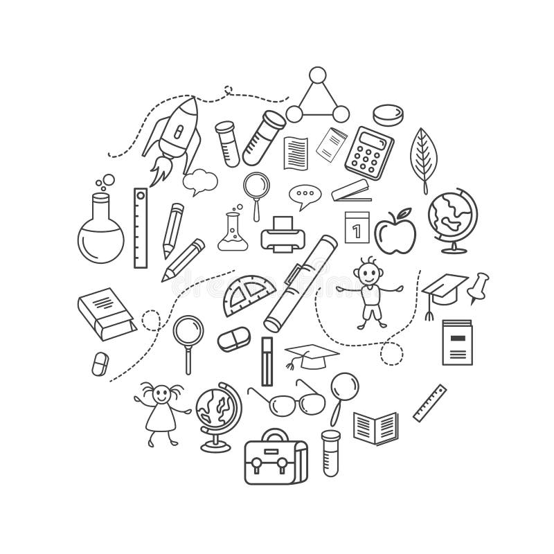 Back to school element  icon vector