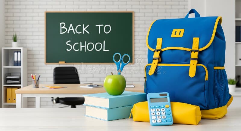 Back to School Essentials in a Bright vector illustration