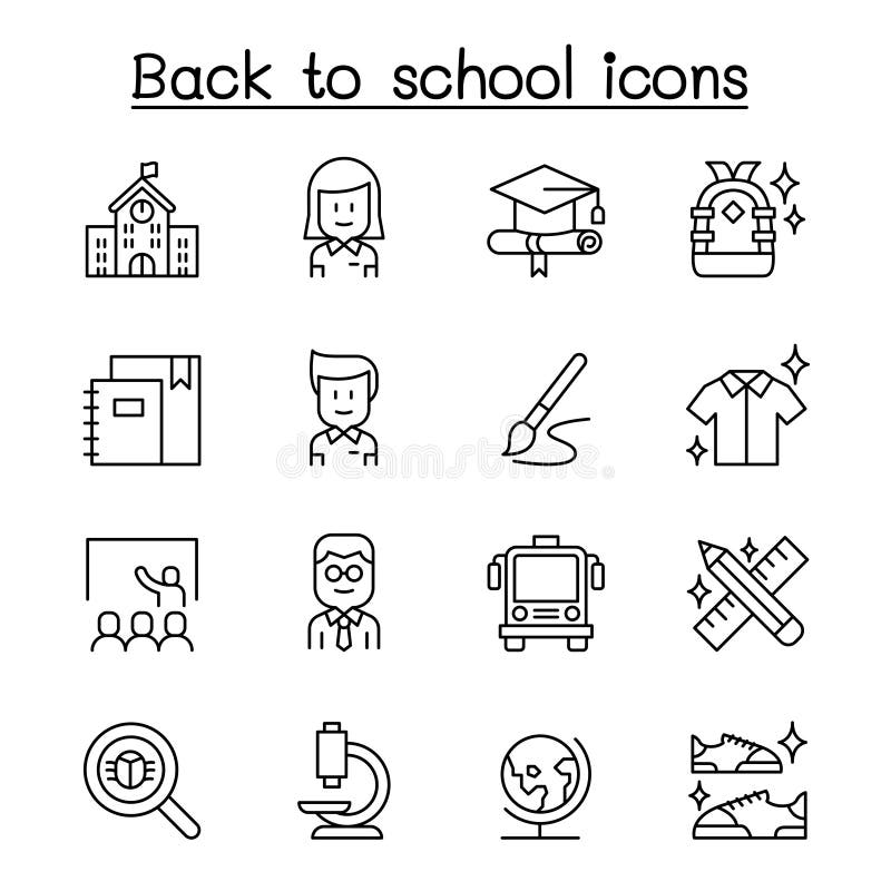 Back to school - Free education icons