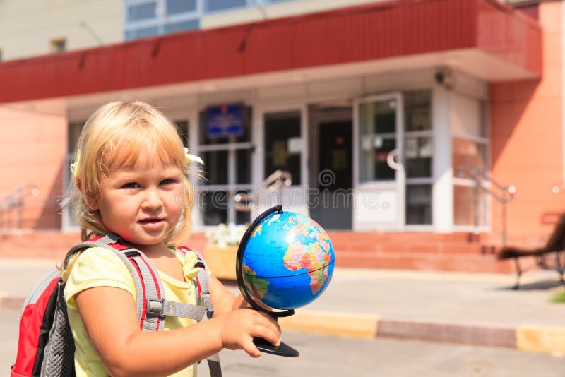Back to school - little girl at preschool or daycare royalty free stock image Back to school - little girl at preschool or daycare royalty free stock image