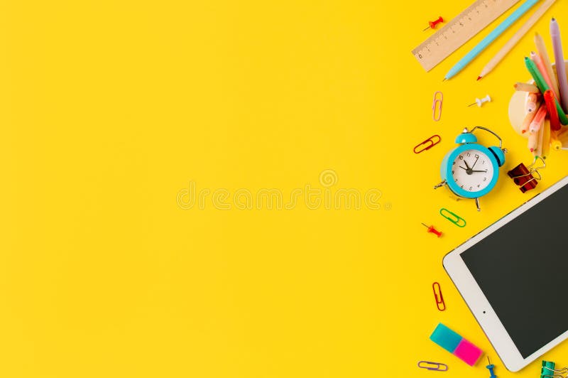 Back to school, online study, distantly learning royalty free stock image