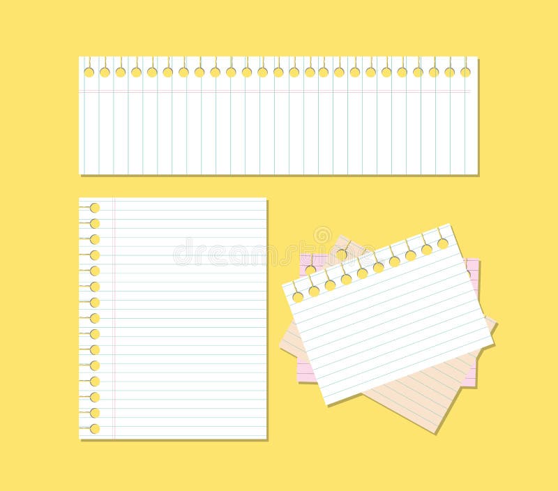 Back to school paper with lines royalty free illustration