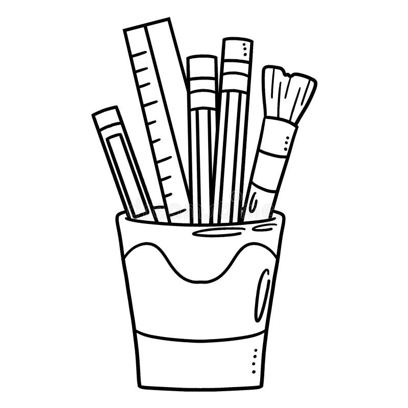 Pencil Box Coloring Page - Get Coloring Pages