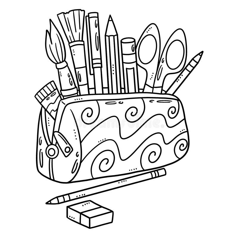 Pencil Box Coloring Page - Get Coloring Pages