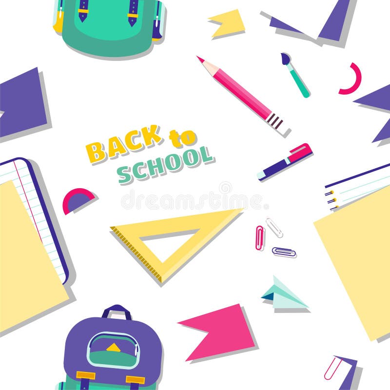 Back to school seamless pattern royalty free illustration