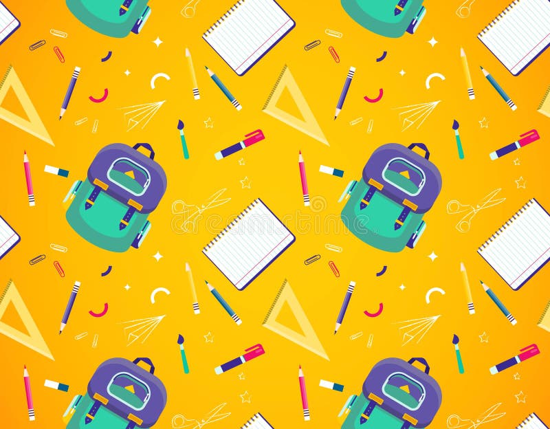 Back to School seamless pattern royalty free illustration