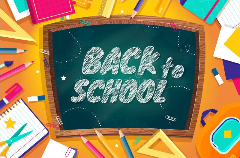 Back to school shoolwod vector illustration