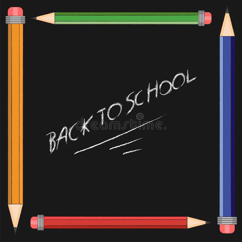 Back to school square frame