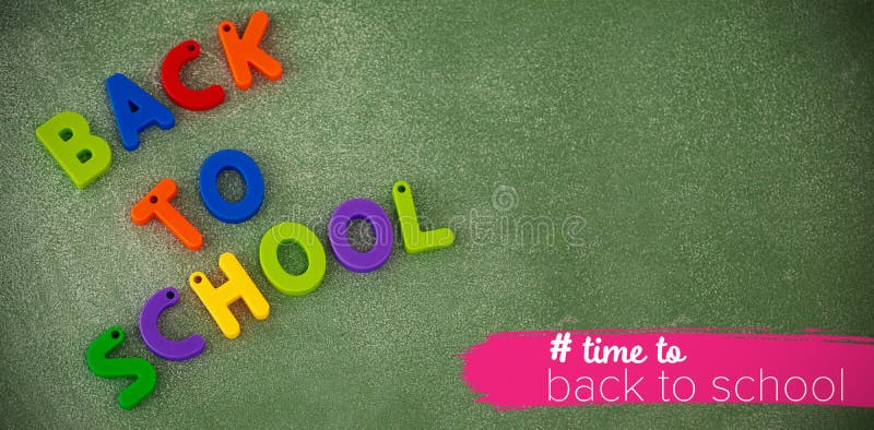 Composite image of back to school text with hashtag royalty free stock photography Composite image of back to school text with hashtag royalty free stock photography