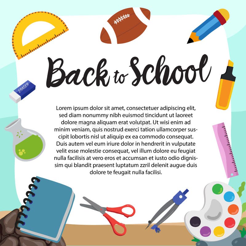 Back to school vector design stock illustration Back to school vector design stock illustration