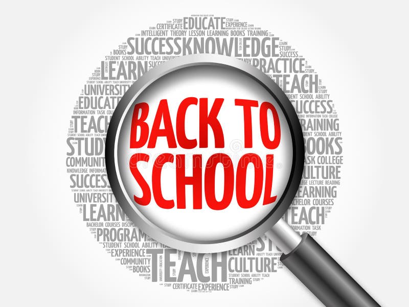 Back to School word cloud royalty free illustration