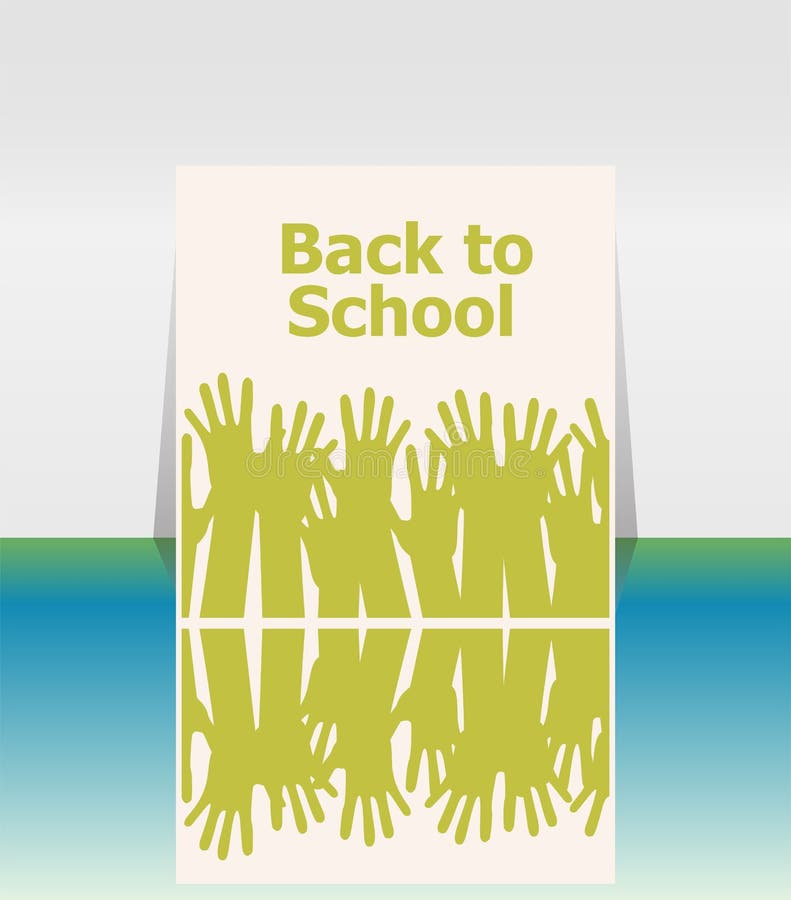 Back to school word vector illustration