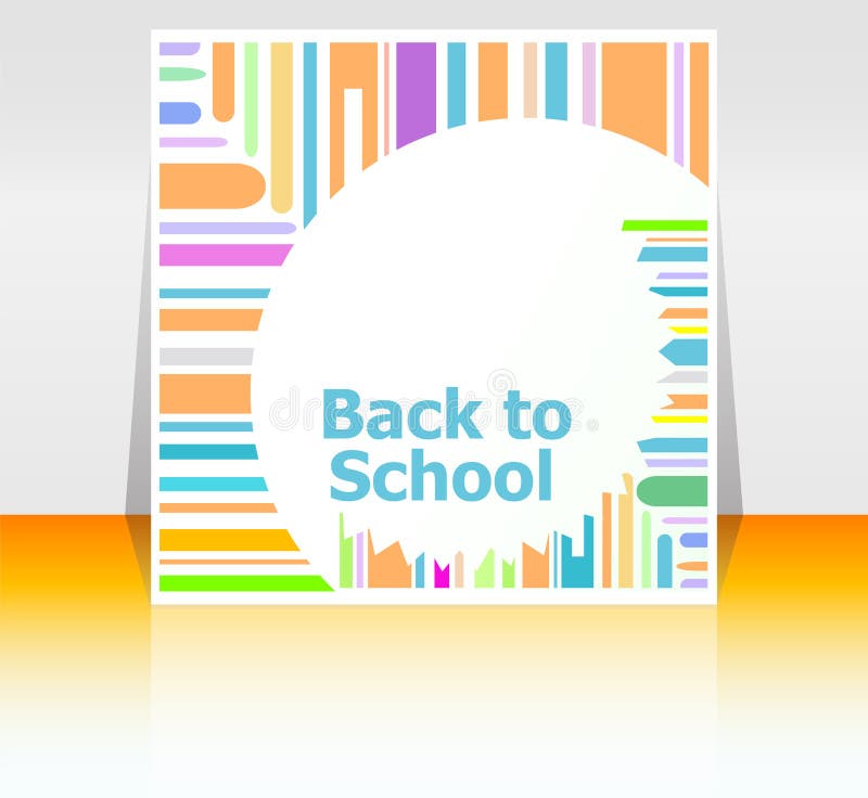 Back to school word, education royalty free illustration