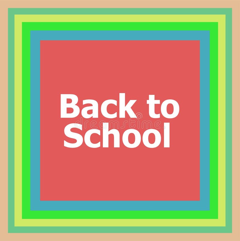 Back to school word, education stock illustration