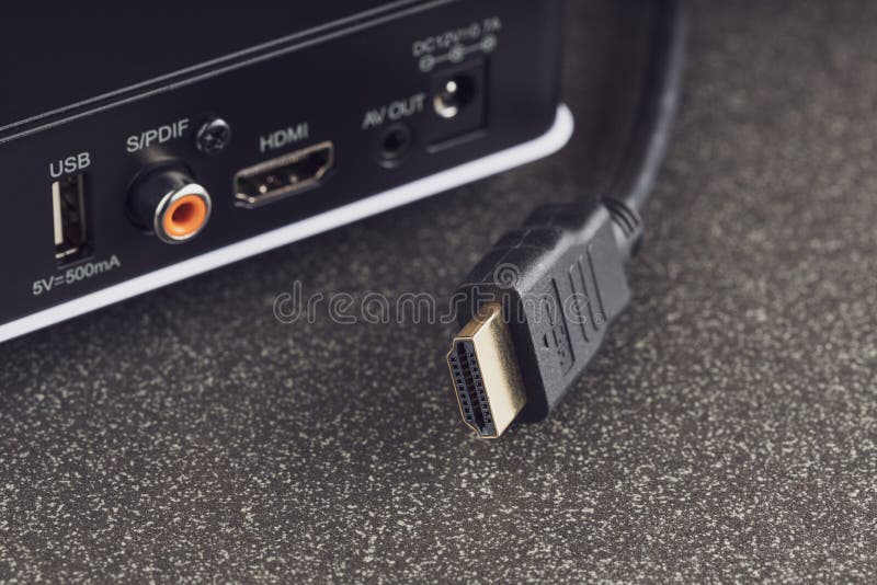 The Back of the TV Box Device and the Hdmi Cable Disconnected Stock