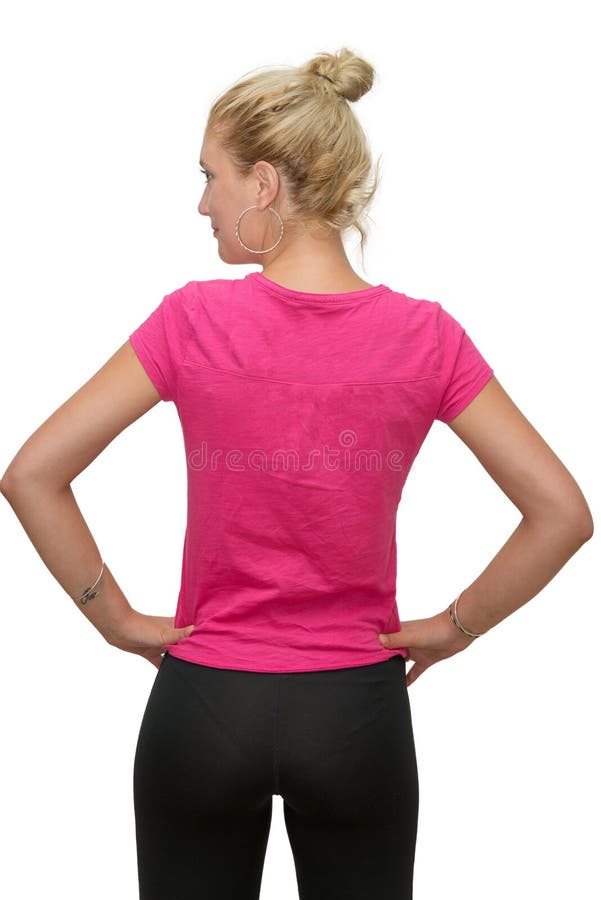 Blonde Teen In A Pink T Shirt