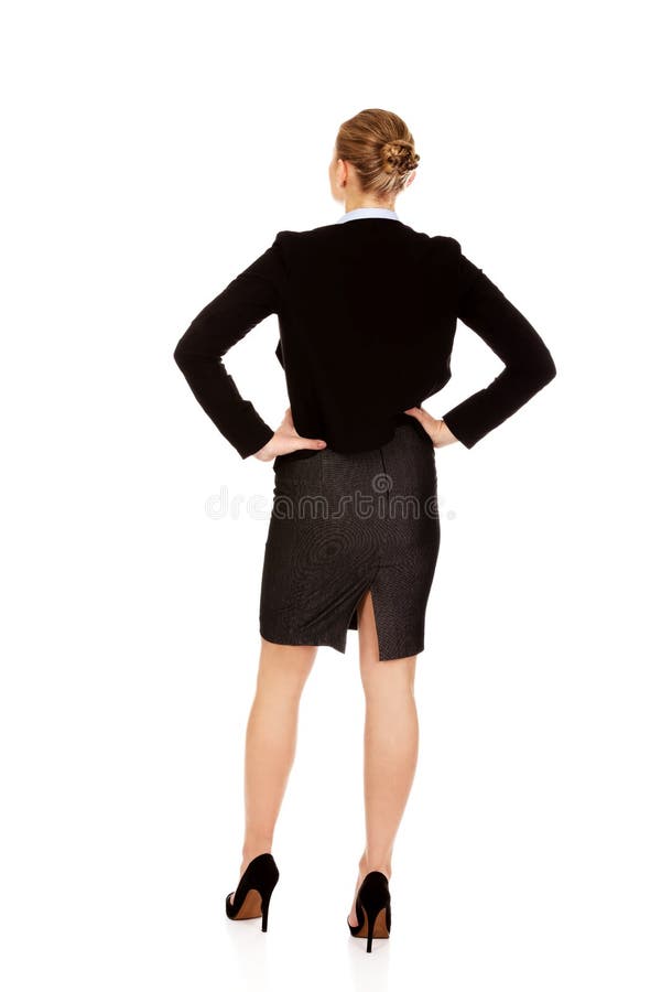 Back view of elegant businsess woman royalty free stock photos