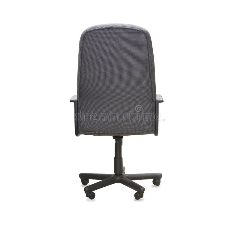 Back View of Modern Office Chair from Gray Cloth. Stock Image Image