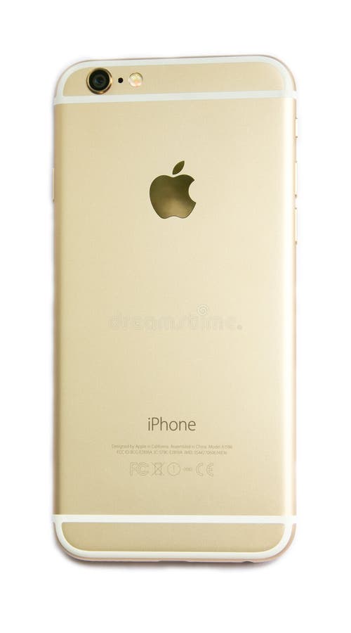 Back View Of New Apple IPhone 6 Isolated Editorial Photo - Image of