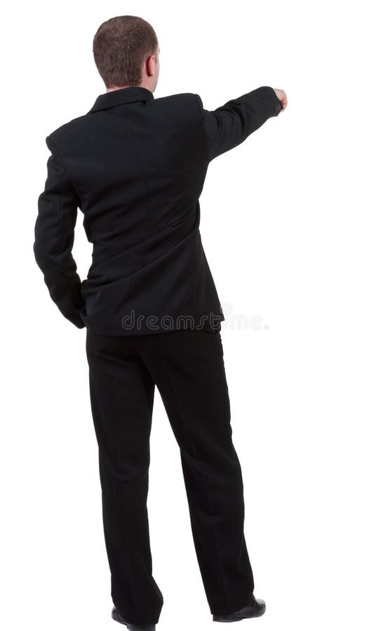 Back view of pointing business man. stock images Back view of pointing business man. stock images