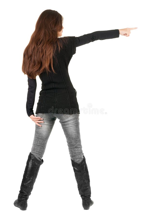 5107 Back View Pointing Woman Stock Photos Free And Royalty Free Stock