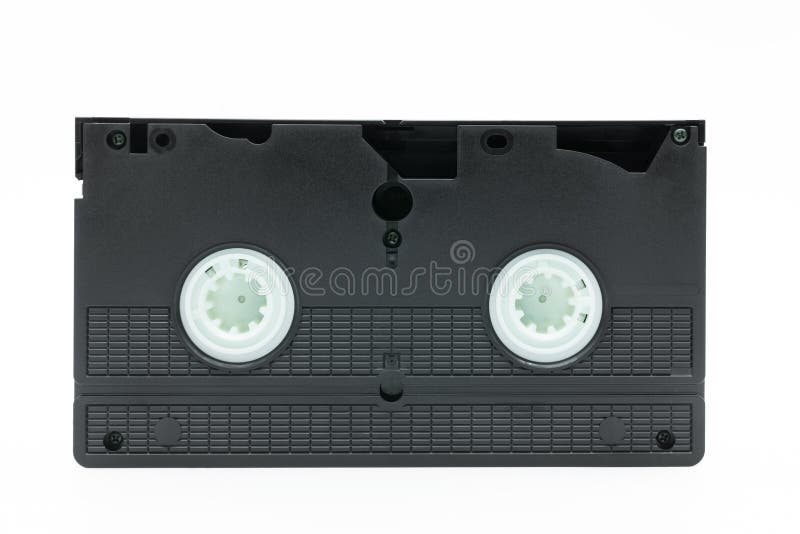 Back view of VHS video tape cassette royalty free stock images