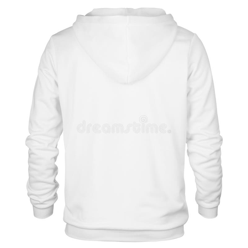 Back of White Sweatshirt with Hood Stock Photo - Image of elegance ...