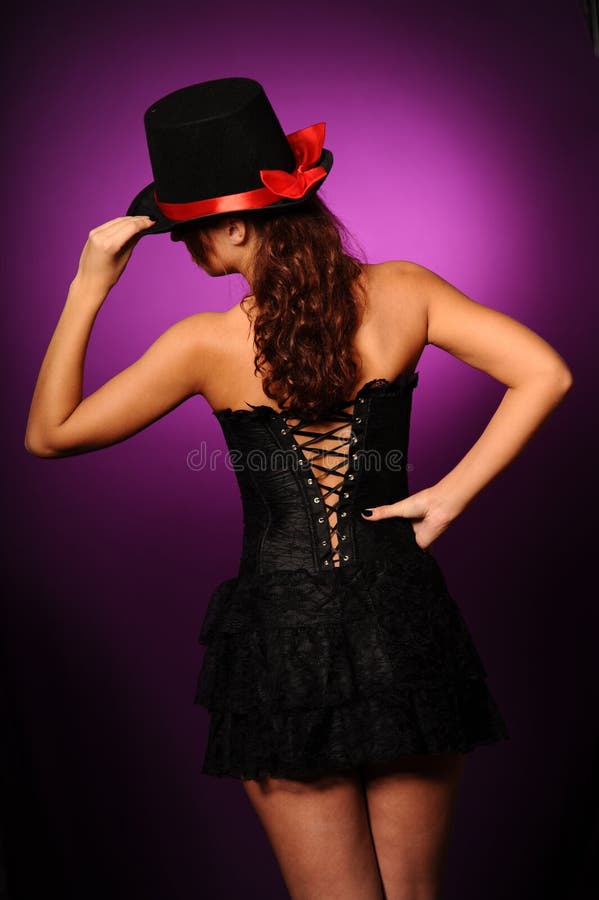 Back of young woman royalty free stock photography