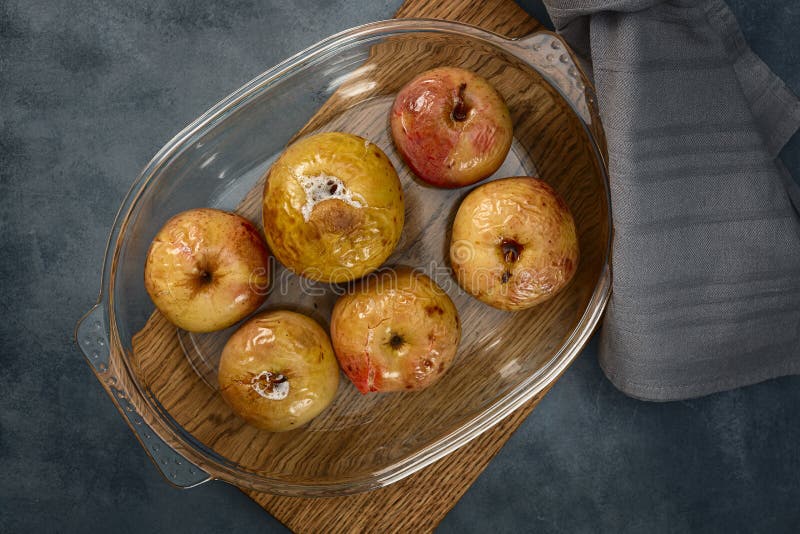 Backapfel. Ernährungskonzept. obere Ansicht