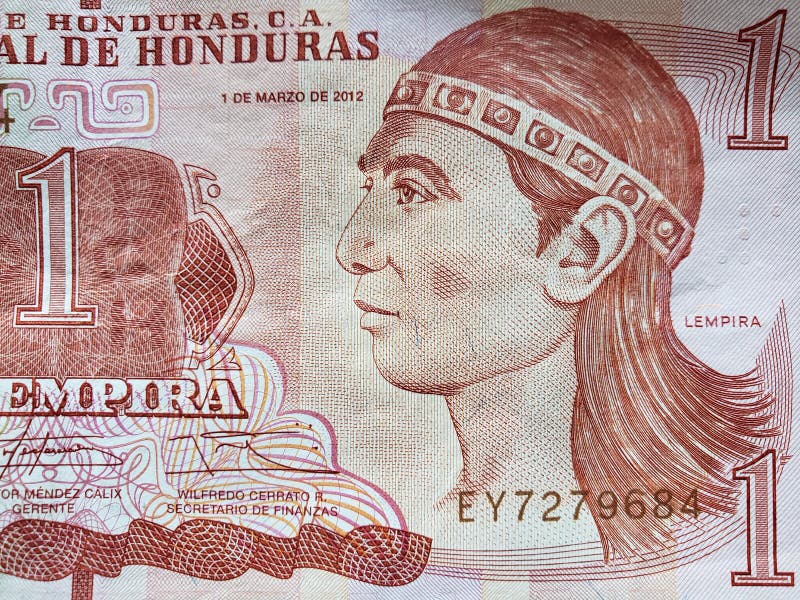 approach to honduran banknote of one lempira, background and texture