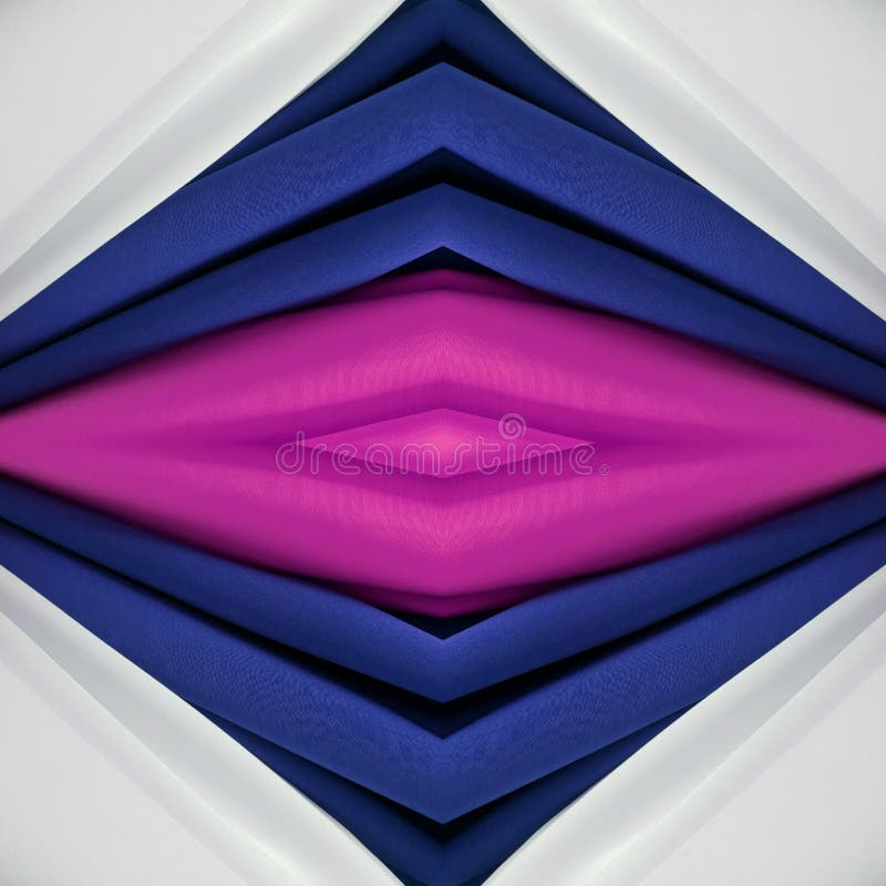 Abstract design with cuts of fabric in white, blue and pink colors, background and texture vector illustration