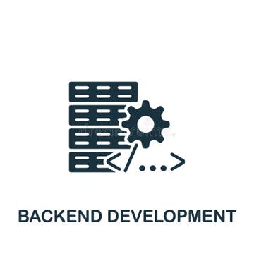 Backend Development Icon. Monochrome Simple Sign from App Development ...