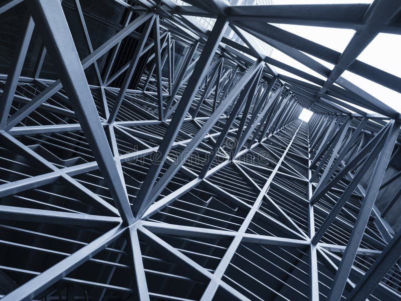 Backg de acero del detalle de la arquitectura del modelo del marco metálico de la construcción