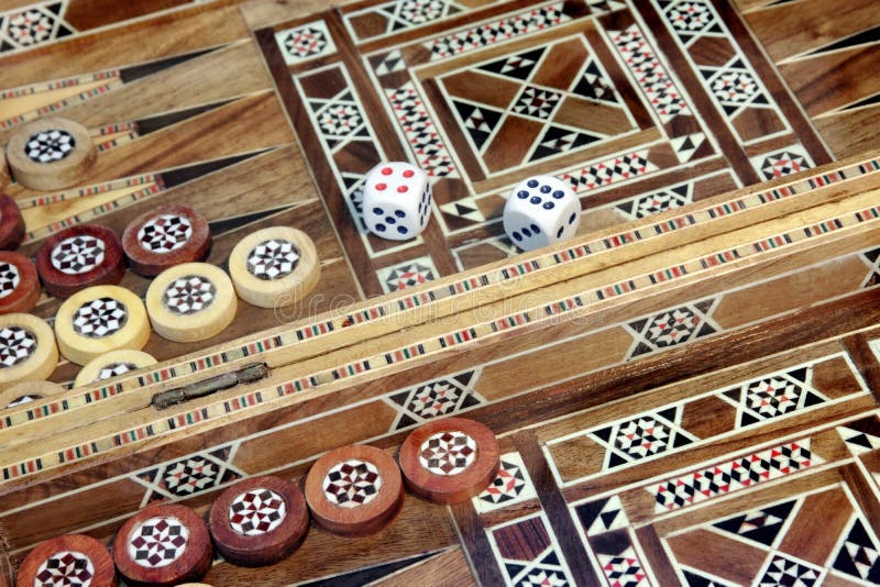 Backgammon Game Board and Pieces Stock Image Image of competing