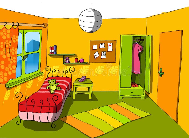 Background 08 teenage room stock vector. Illustration of hall - 5310361