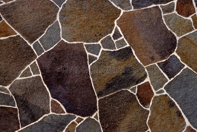 Elegant Contemporary Multi Earth Tone Colored Rough Stone Tiles with