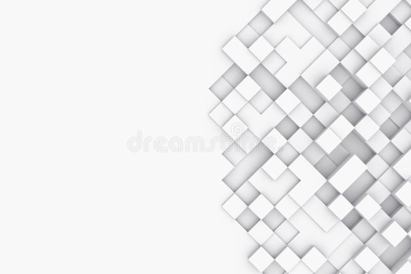 Background with abstract cubes. 3d illustration royalty free stock photo