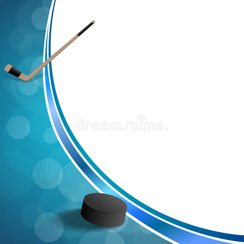 Background Abstract Hockey Blue Ice Puck Frame Illustration Stock